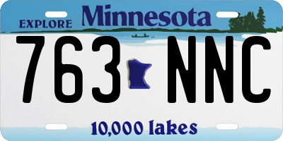 MN license plate 763NNC