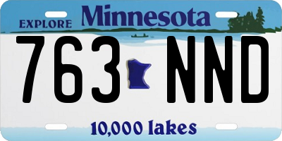 MN license plate 763NND