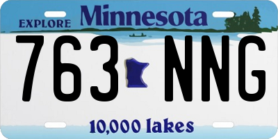 MN license plate 763NNG