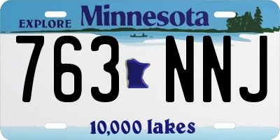 MN license plate 763NNJ