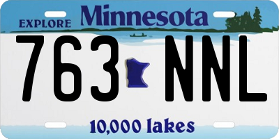 MN license plate 763NNL