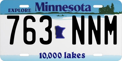MN license plate 763NNM