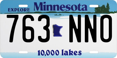 MN license plate 763NNO