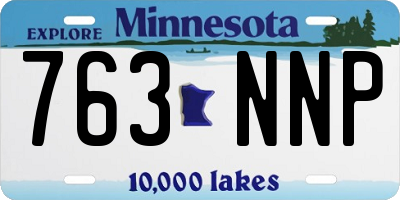 MN license plate 763NNP