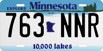 MN license plate 763NNR