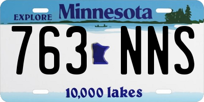 MN license plate 763NNS