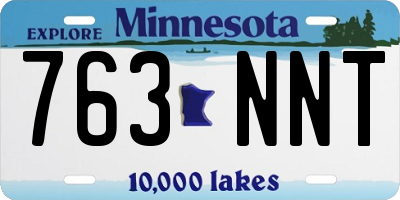 MN license plate 763NNT