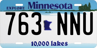 MN license plate 763NNU