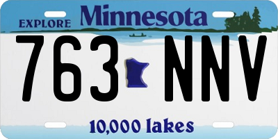 MN license plate 763NNV
