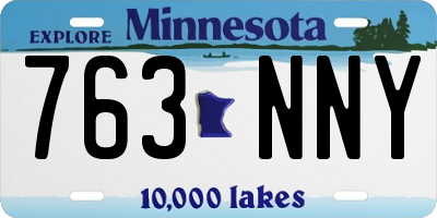 MN license plate 763NNY