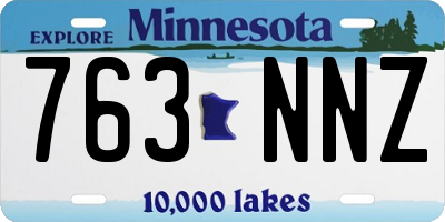 MN license plate 763NNZ
