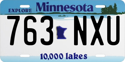 MN license plate 763NXU