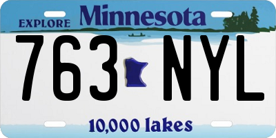 MN license plate 763NYL