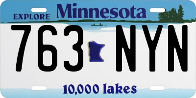 MN license plate 763NYN