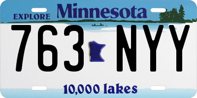 MN license plate 763NYY