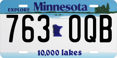 MN license plate 763OQB