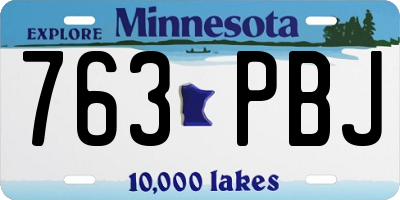 MN license plate 763PBJ