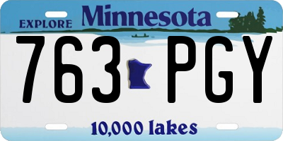 MN license plate 763PGY