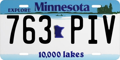 MN license plate 763PIV