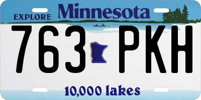 MN license plate 763PKH