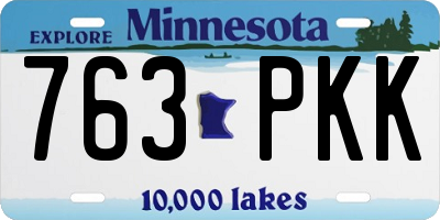 MN license plate 763PKK