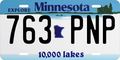 MN license plate 763PNP