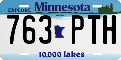 MN license plate 763PTH