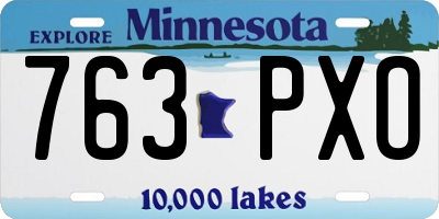 MN license plate 763PXO