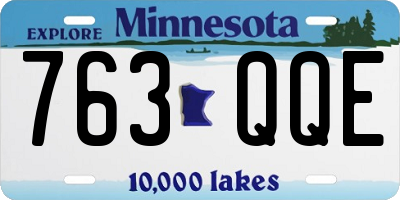 MN license plate 763QQE
