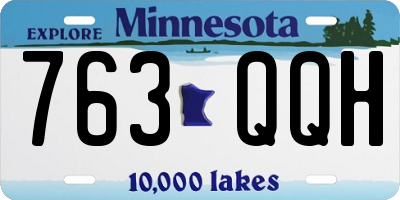 MN license plate 763QQH