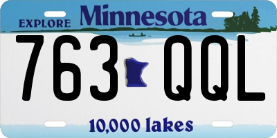 MN license plate 763QQL