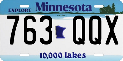 MN license plate 763QQX