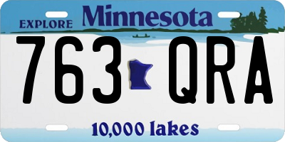 MN license plate 763QRA