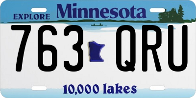 MN license plate 763QRU
