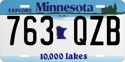 MN license plate 763QZB