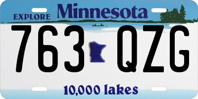 MN license plate 763QZG