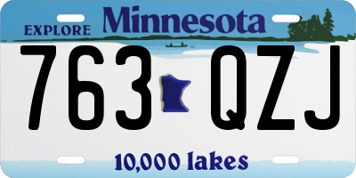 MN license plate 763QZJ