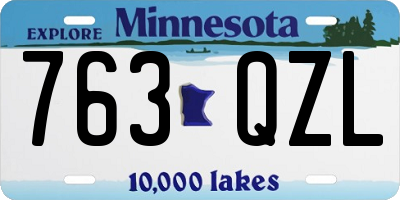 MN license plate 763QZL