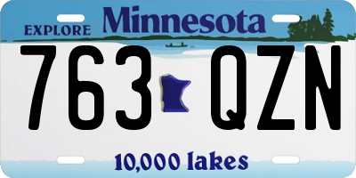 MN license plate 763QZN