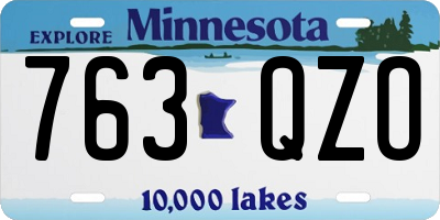 MN license plate 763QZO