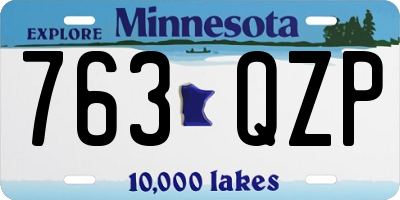 MN license plate 763QZP