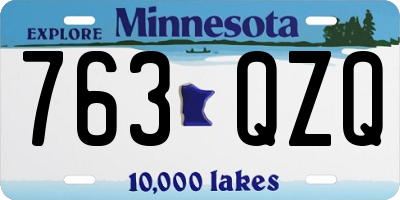 MN license plate 763QZQ