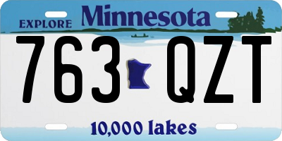 MN license plate 763QZT