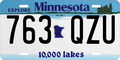 MN license plate 763QZU