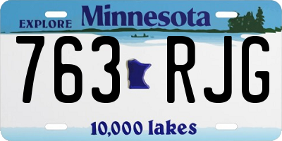 MN license plate 763RJG