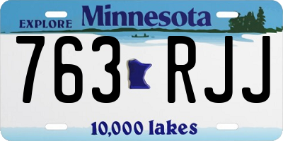 MN license plate 763RJJ