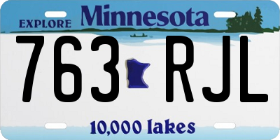 MN license plate 763RJL