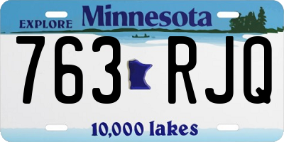 MN license plate 763RJQ