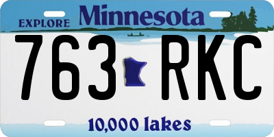 MN license plate 763RKC