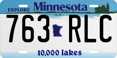 MN license plate 763RLC